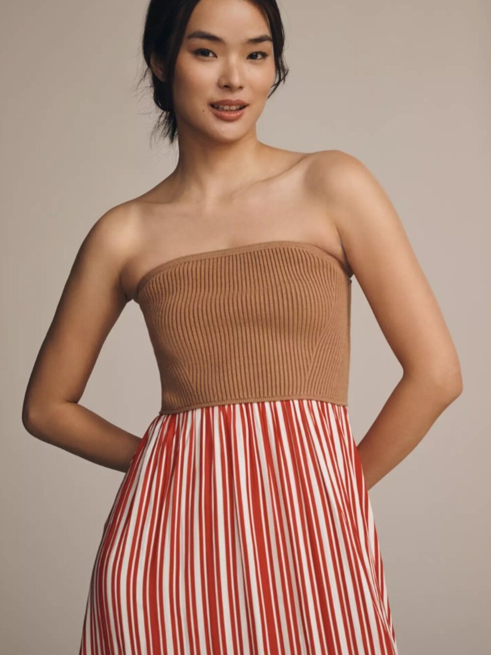 NWT Anthropologie Thea Twofer Sweater Maxi Dress: Strapless Edition S - Picture 3 of 13
